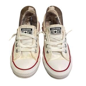 Converse Chuck Taylor All Star White Shorline Slip-onSneaker Shoes Womens Size 8